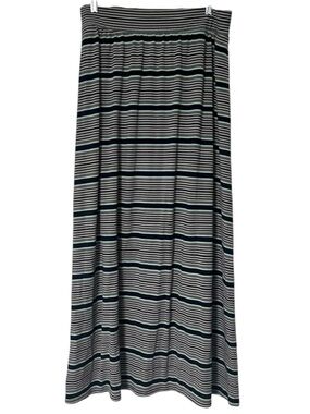 GAP Black green Striped soft stretchy jersey knit Maxi
Skirt